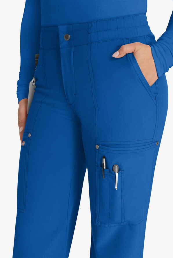 Dickies EDS NXT Women's 5-Pocket Straight Leg Cargo Scrub Pants - Royal - 2