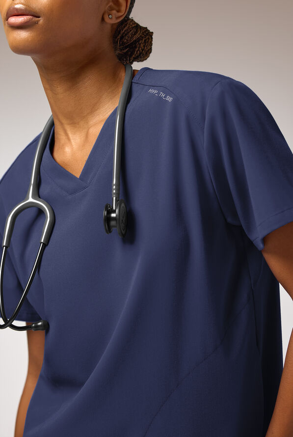 Blusa m&eacute;dica Hypothesis STRETCH estilo t&uacute;nica con 2 bolsillos para mujer - Navy - 2
