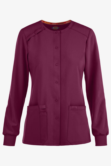 Dickies EDS Essentials Women's 2-Pocket STRETCH Snap Front Scrub Jacket