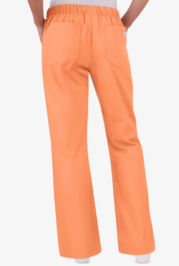 Butter-Soft Core Women's 5-Pocket Bootcut Mid Rise Scrub Pants - Apricot Cream - 2