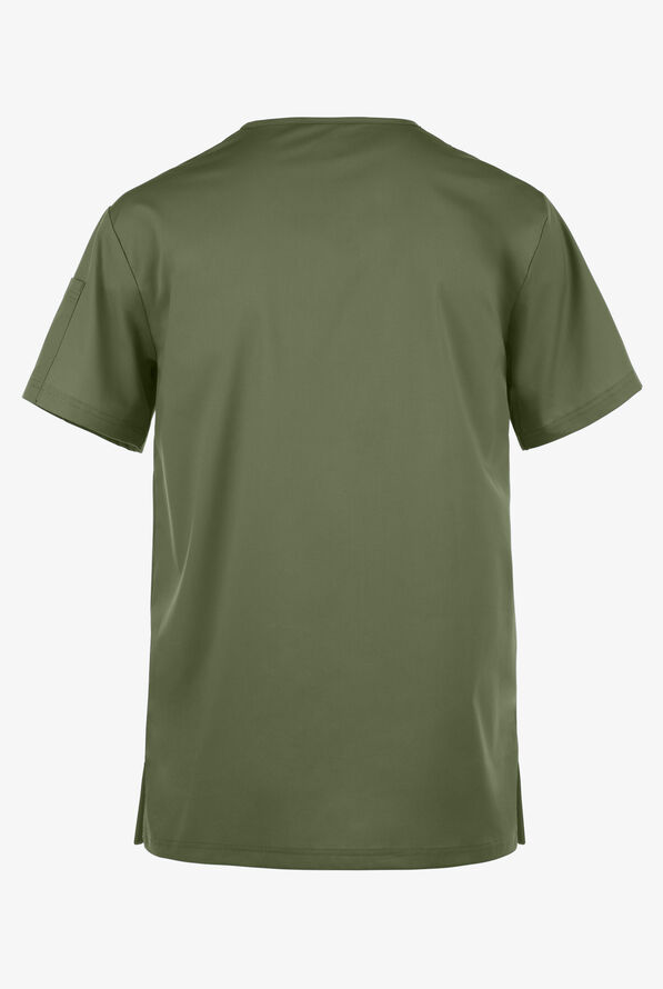 Camisa médica UA Butter-Soft STRETCH con cuello en V y 5 bolsillos para hombre - Light Olive - 2