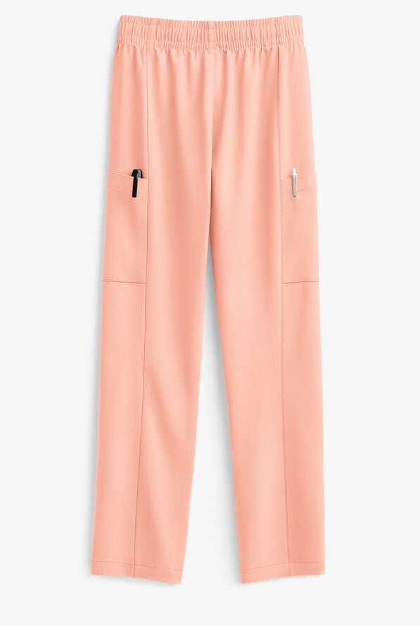 Easy STRETCH Nala Women's 5-Pocket Straight Leg Scrub Pants - Powder Pink - 4
