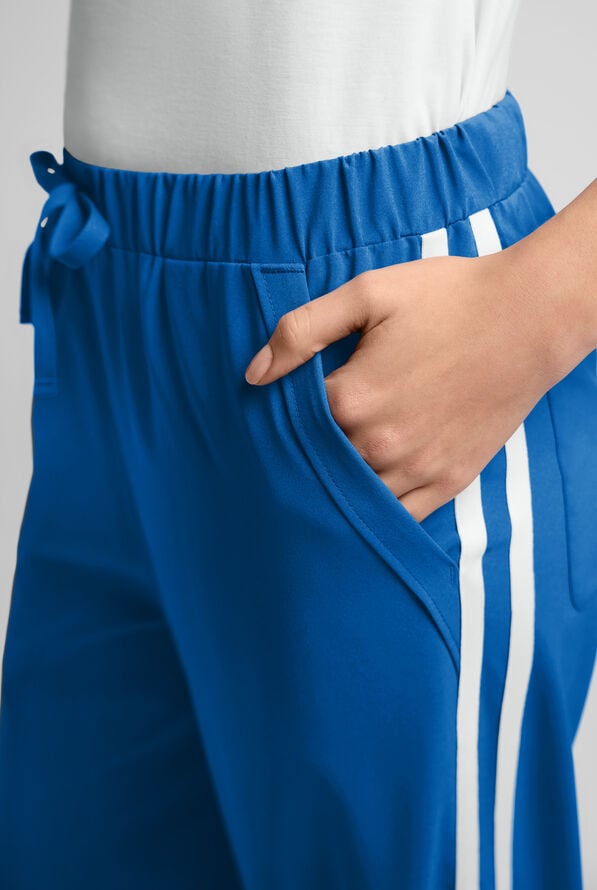 Easy STRETCH Women's Relaxed Fit Wide Leg Scrub Pant - Royal - 5