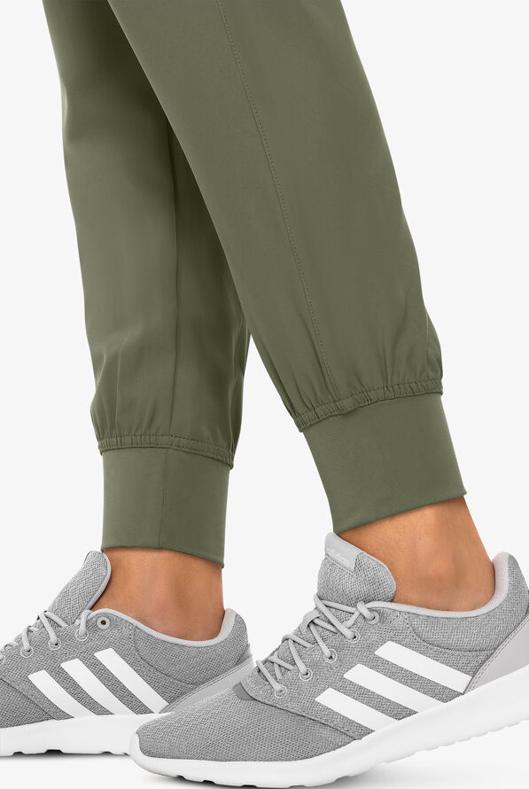 Med Couture Insight Women's 6-Pocket Cargo Jogger Scrub Pants - Olive - 3