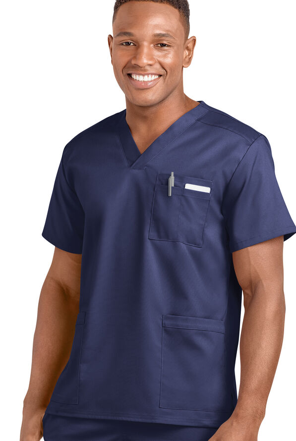 Strictly Scrubs Active STRETCH 14 -Pocket Unisex Scrub Set - Navy - 2