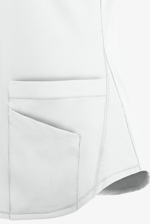 Skechers by Barco Breeze Women's 3-Pocket STRETCH V-Neck Scrub Top - White - 4