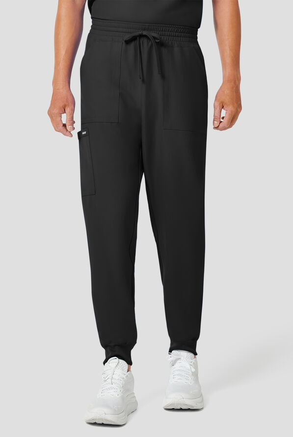 Pantal&oacute;n m&eacute;dico Cherokee Workwear Originals Ultra estilo jogger con cord&oacute;n y 4 bolsillos para hombre - Black - 1