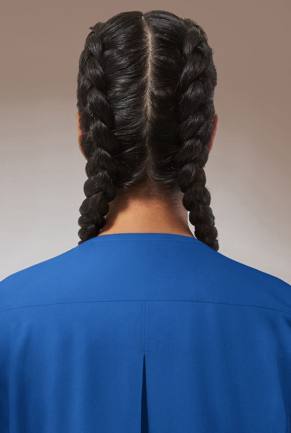 Hypothesis Beta V-Shell Women's 2-Pocket Relaxed Fit Tunic Scrub Top - Royal - 5