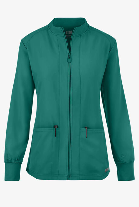 Med Couture Insight Women's 3-Pocket Zip Front Warm Up Scrub Jacket