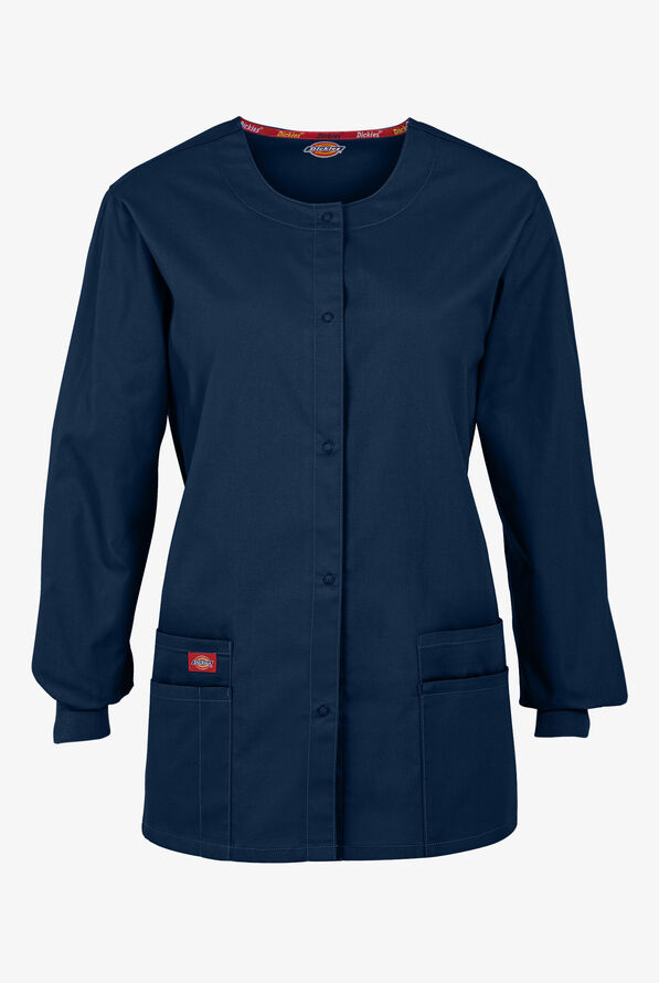 Dickies EDS Signature Women's 6-Pocket Classic Fit Scrub Jacket - Navy - 1