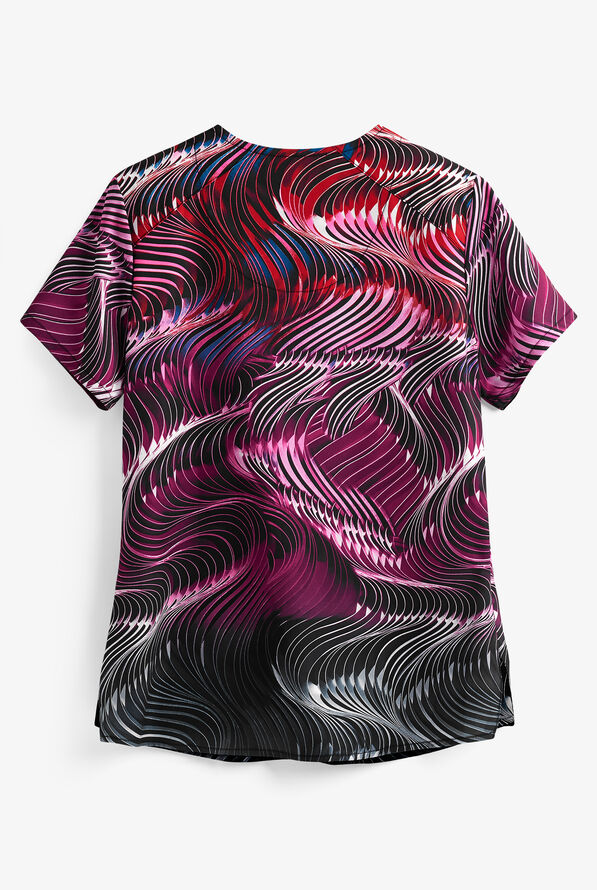 Grey's Anatomy Autumn Radiance Casey Women's 4-Pocket V-Neck Print Scrub Top - null - 2