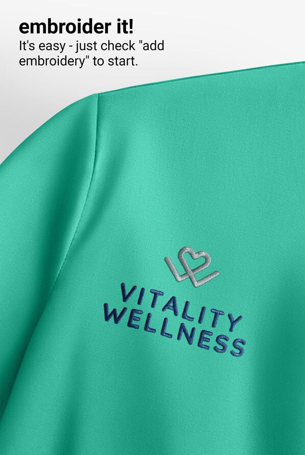 Med Couture Amp Knit Women's 3-Pocket STRETCH V-Neck Scrub Top - Mint Condition - 6