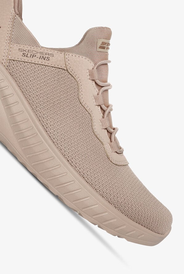 Skechers Bobs Women's SLIP-INS Sport Squad Chaos Tan Athletic Nursing Shoes - null - 3