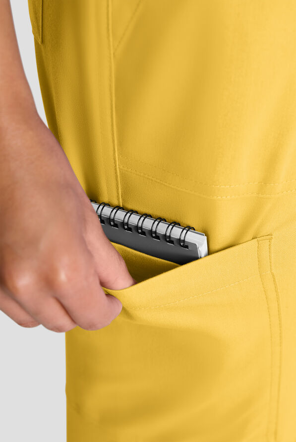 Butter-Soft STRETCH FLXTEK+ Women's 8-Pocket Straight Leg Cargo Scrub Pants - Petite - Warm Sun - 5