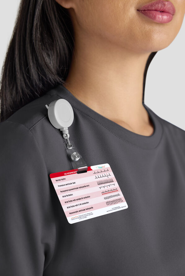 ReSurge Citrine Women's 1-Pocket Crew Neck Tuck In / Wear Out Scrub Top - Pewter - 5