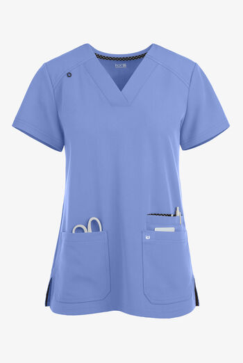 koi Next Gen Hustle and Heart Women's 3-Pocket STRETCH V-Neck Scrub Top