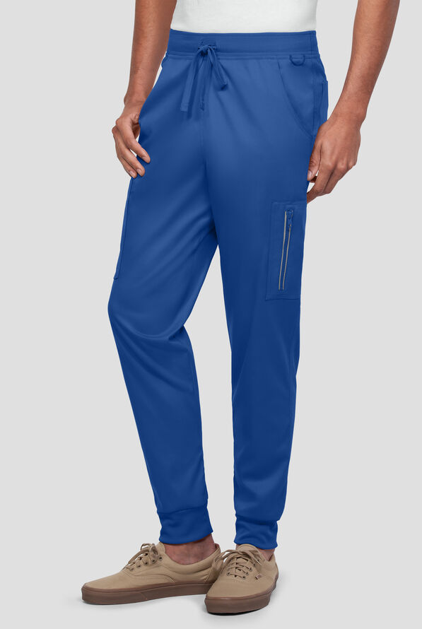 Strictly Scrubs Active STRETCH Men's 9-Pocket  Knit Waist Jogger Scrub Pant - Royal - 1