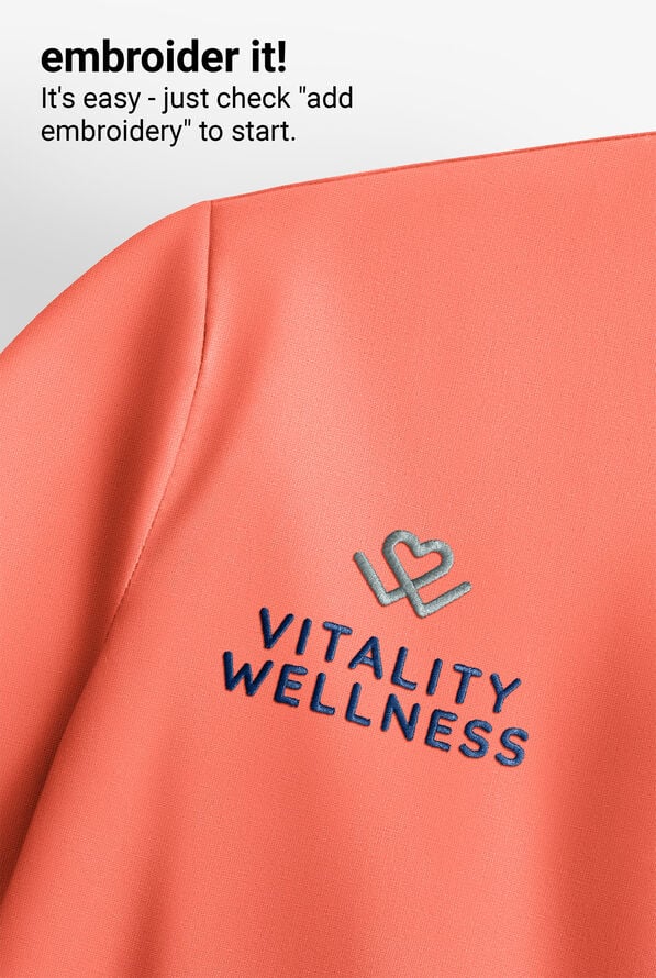 Med Couture Amp Women's 3-Pocket STRETCH V-Neck Scrub Top - Coral Fusion - 4