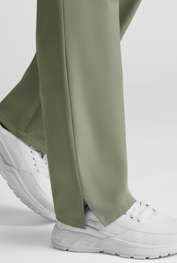 Pantalón médico WhisperLite de estilo moderno con piernas rectas para mujer - Olive Leaf - 6