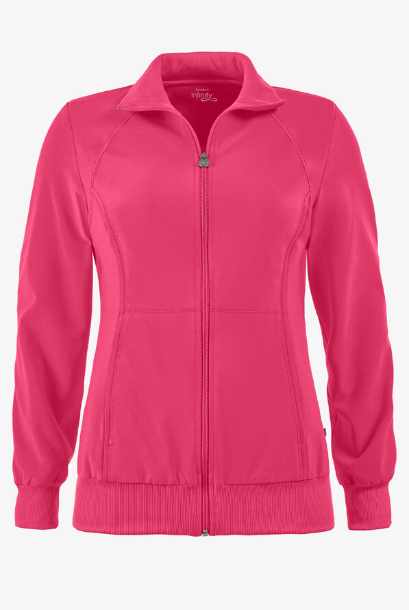 Chaqueta médica abrigada Cherokee Infinity con 2 bolsillos para mujer - Carmine Pink - 1