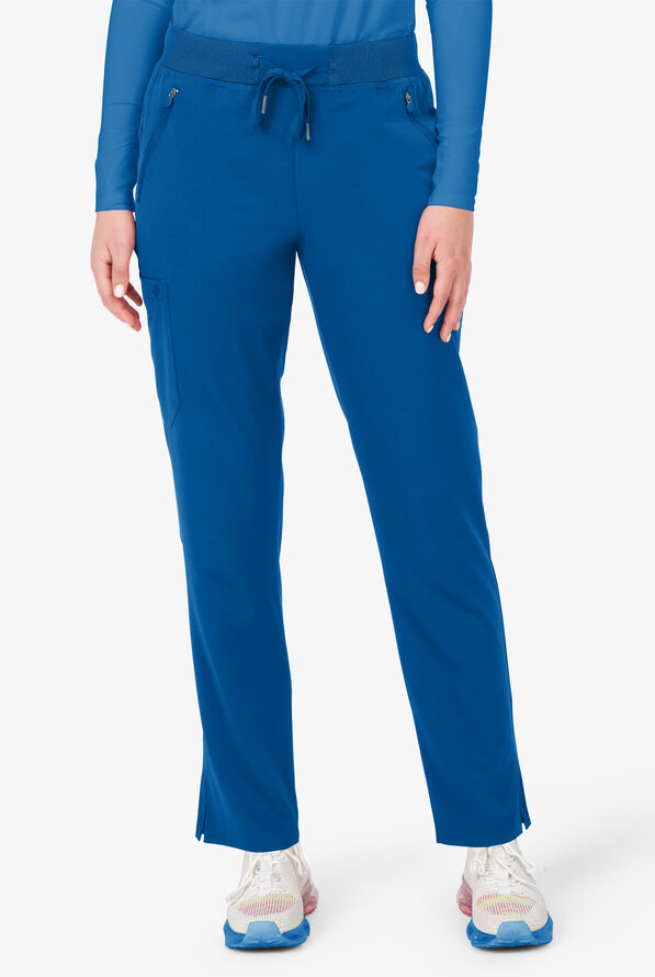 UA Exclusive Bella by Zavate Ivy Women's 5-Pocket STRETCH Drawstring Scrub Pants - Royal - 1