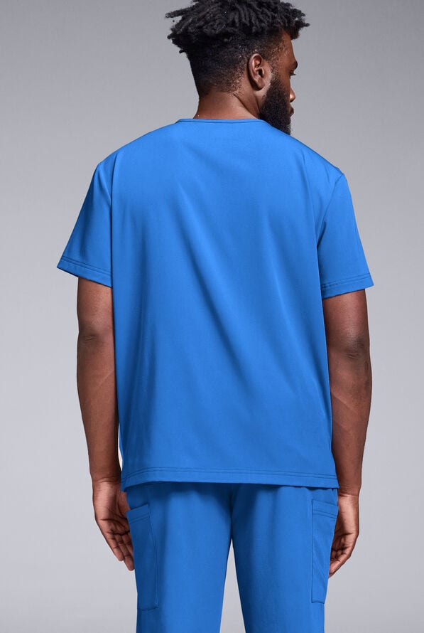 Hypothesis S-R Shift Ready Men's 4-Pocket V-Neck Scrub Top - Royal - 5