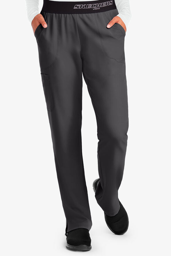 Pantalón médico Skechers Vitality estilo cargo con 3 bolsillos para mujer  - Pewter - 1
