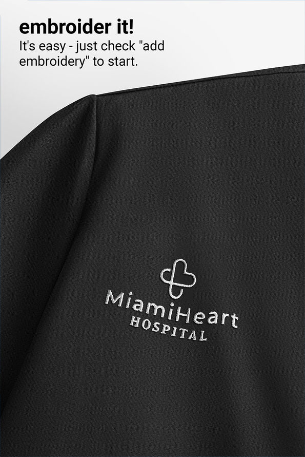 Grey's Anatomy by Barco Knit STRETCH Ease Warm Up Women's 4-Pocket Zip Front Scrub Jacket - Black - 7