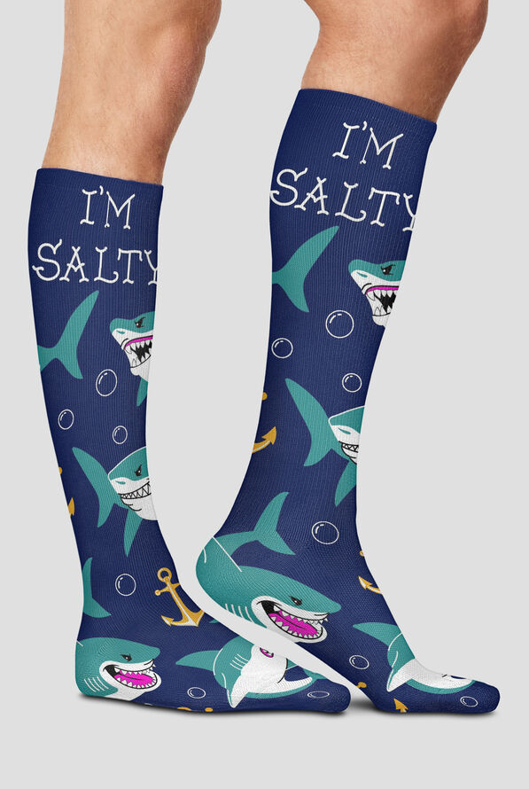 Cherokee I'm Salty Men's 10-15 mmHG Light Compression Socks - null - 3