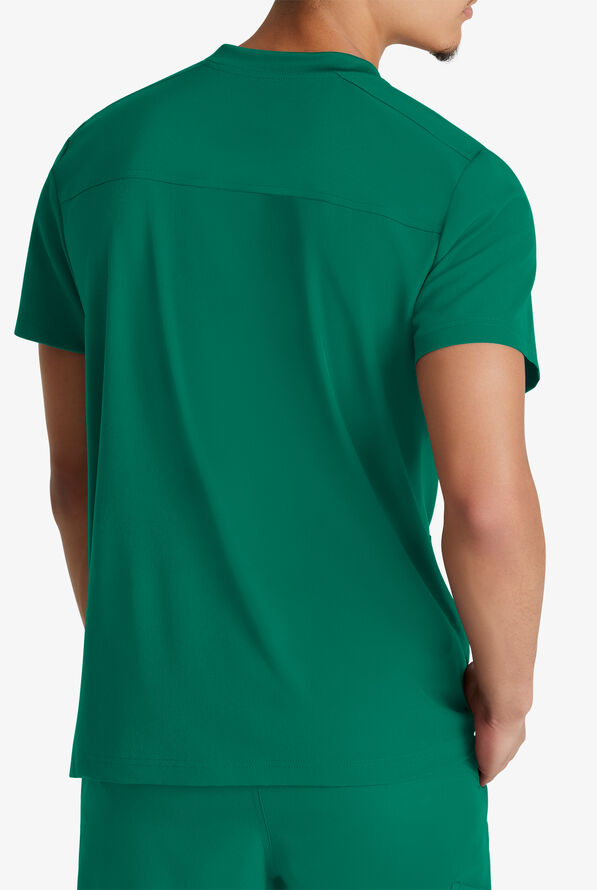Skechers by Barco Thesis Men's 3-Pocket STRETCH Tuck In V-Neck Scrub Top - Hunter - 4