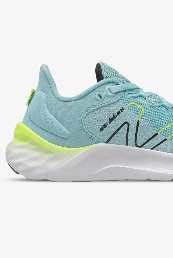 New Balance Fresh Foam Roav v2 Blue Chill/ White/ Bleached Lime Glo Women's Athletic Nursing Shoes - null - 4