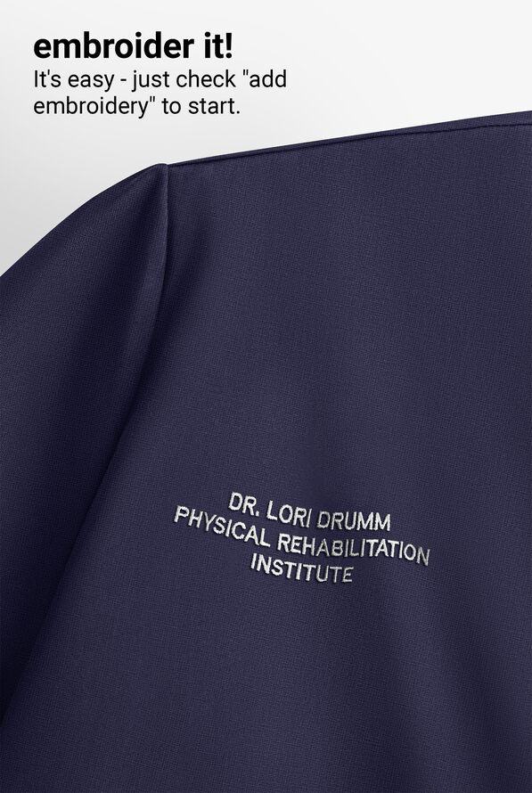 Grey's Anatomy by Barco Knit STRETCH Define Women's 2-Pocket Banded Notched V-Neck Scrub Top - Indigo - 4