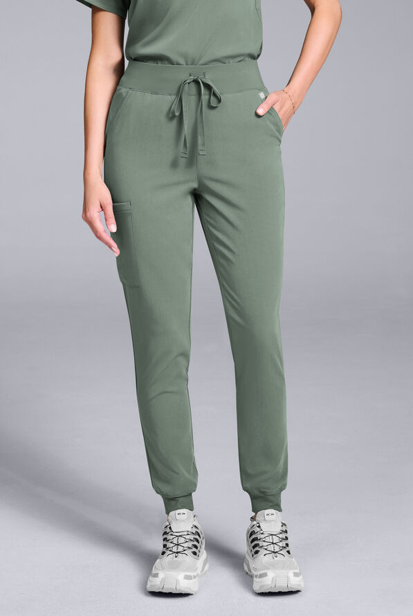 Pantalón médico Hypothesis Base estilo jogger con 6 bolsillos para mujer - Mineral - 1