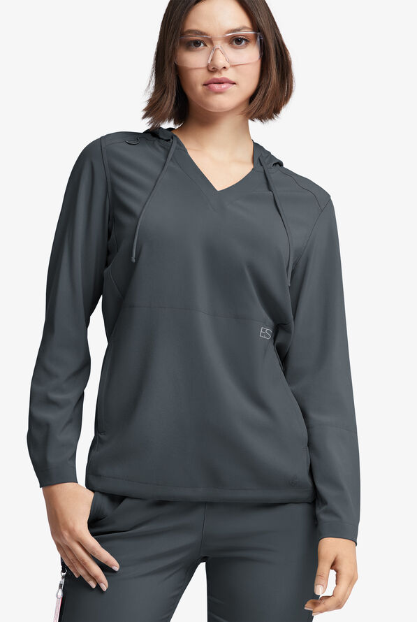 Sudadera médica Easy STRETCH con capucha y 4 bolsillos para mujer - Pewter - 2