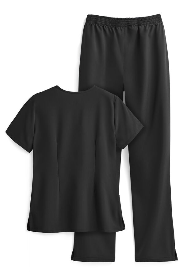 UA Happy Scrubs Women's 2-Pocket Stretch Scrub Set - Onyx Black - 2