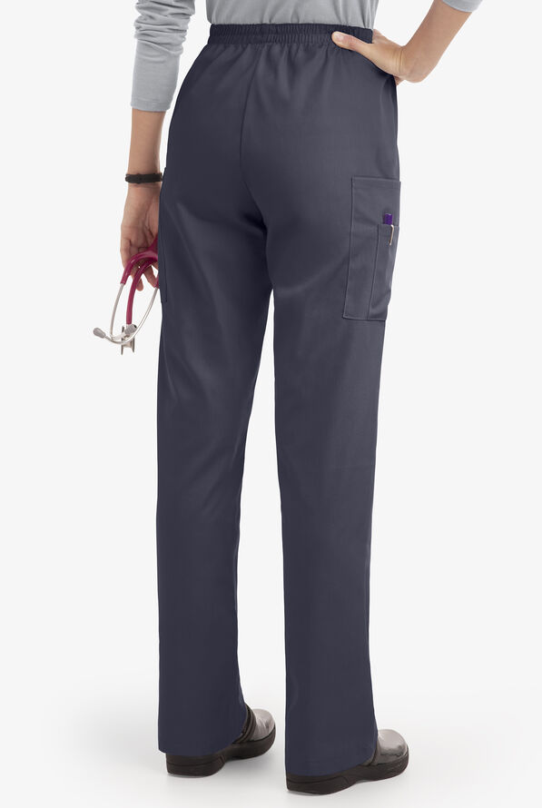 UA Best Buy Scrubs Women's 3-Pocket Elastic Waist Tapered Pants - Tall - Granite - 2