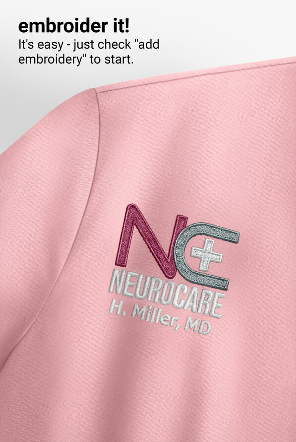 Sudadera médica con capucha ReSurge Jasper con mangas largas y 4 bolsillos para mujer - Primrose Pink - 8