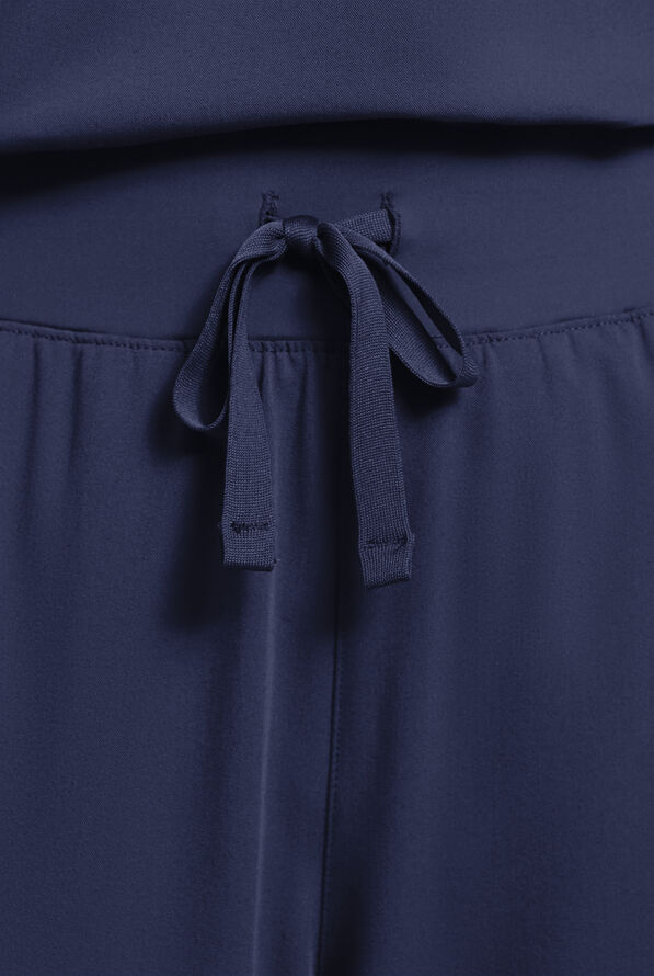 Conjunto de uniforme m&eacute;dico Hypothesis estilo jogger con cuello redondo para mujer - Navy - 3