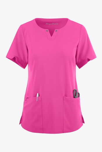 Easy STRETCH Women's Amber 4-Pocket Notch Neck Scrub Top