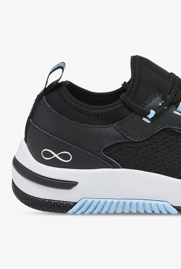 Infinity by Cherokee Women's Dart Black/White Athletic Lace Up Shoes - Black - 4