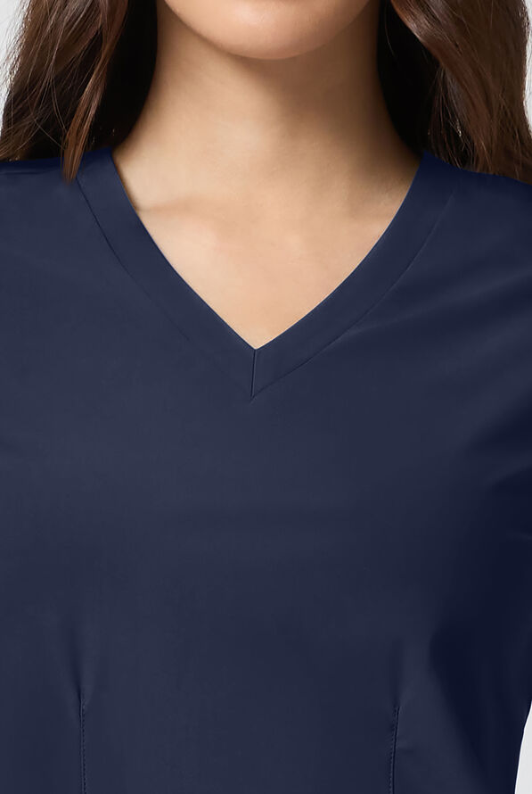 Infinity Pursuit Women's 3-Pocket STRETCH V-Neck Scrub Top - Navy - 3