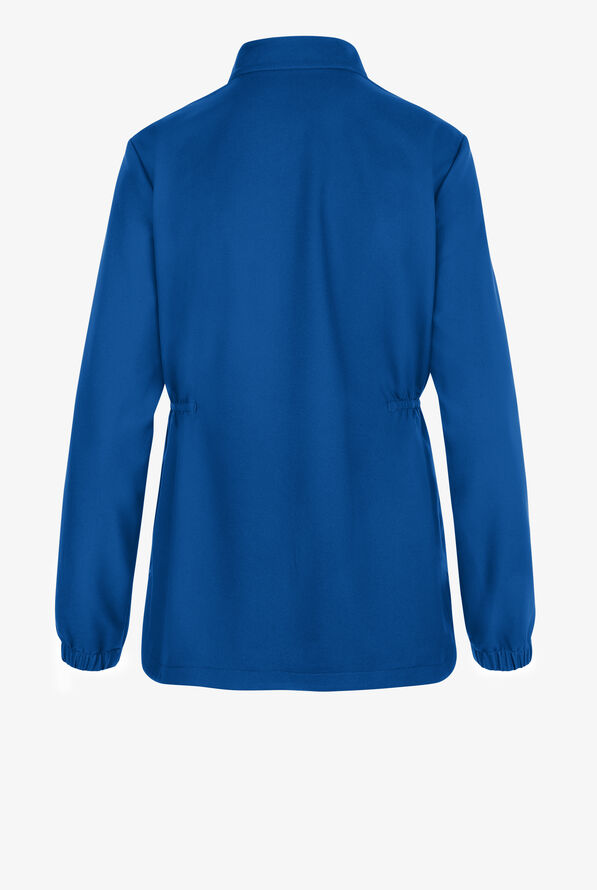 Cherokee Workwear Originals Ultra Women's 2-Pocket Zip Front Scrub Jacket - Royal - 2