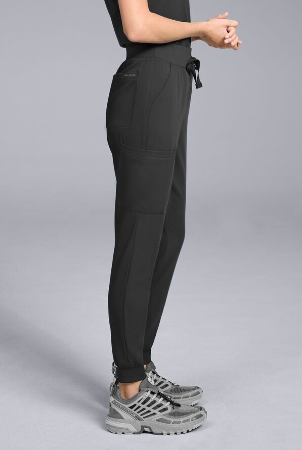 Hypothesis Women's Base 6-Pocket Jogger Scrub Pant - Jet Black - 6