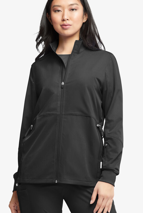 Chaqueta médica ajustable WhisperLite Eris con cremallera y 5 bolsillos para mujer - Black - 5