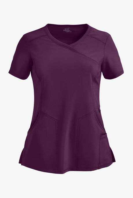 Infinity Women's 4-Pocket STRETCH Mock Wrap Scrub Top