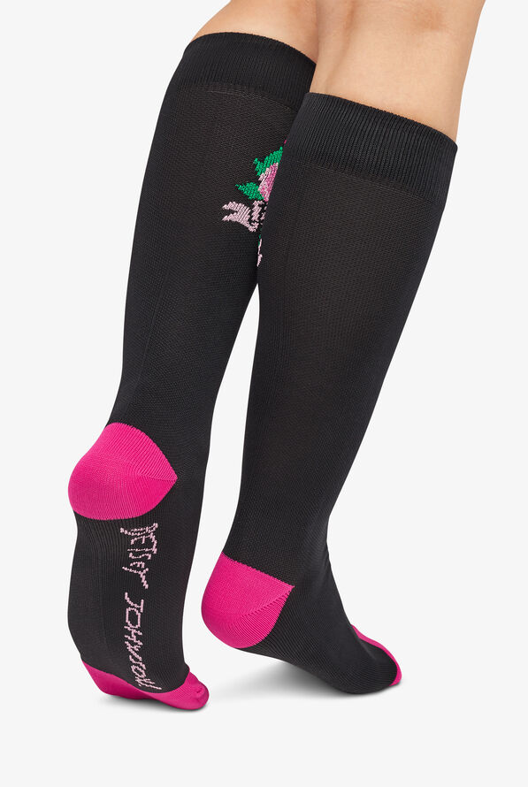 Betsey Johnson Leopard Flora Women's 2-Pack 15-20 mmHg Moderate Compression Socks - null - 3