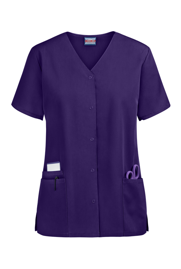 Cherokee 4770 Snap Front Scrub TopCherokee Workwear Scrubs