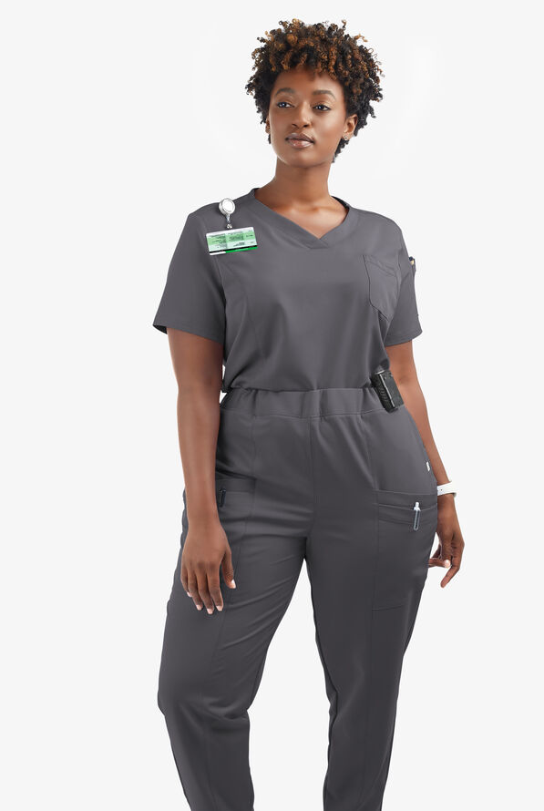 Butter-Soft Women's Cargo 8-Pocket Jogger Scrub Pants **Slightly IRREGULAR**&nbsp; - Pewter - 5