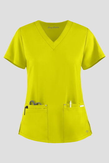 Easy STRETCH Lina Mitered Women's 4-Pocket V-Neck Scrub Top