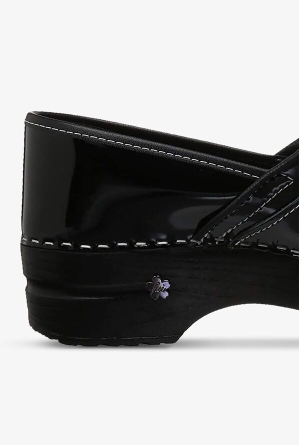 koi by Sanita Women’s Professional Lindsey Patent Leather Nursing Clogs - Black Patent - 4